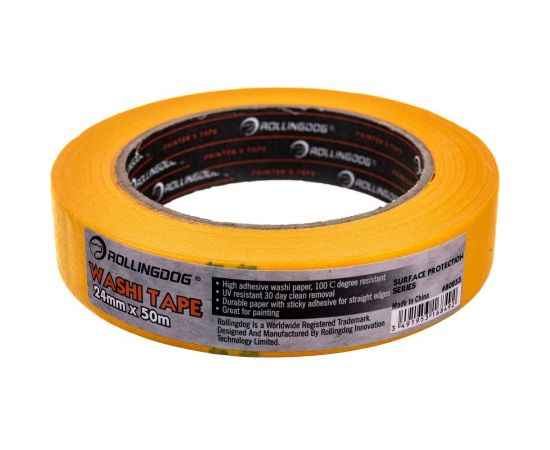 Малярная лента для четких границ Rollingdog Washi Tape 24 мм, 50 м 80853 – изображение 4