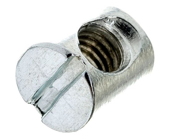 Бочонок М6 для винтовой стяжки для ДСП Element 16мм белый цинк 24 шт 553080 – изображение 4