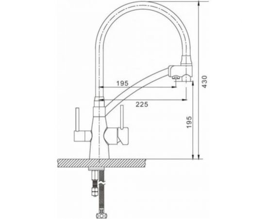 Смеситель для кухни Gappo 35к G4398-16 с выходом для питьевого фильтра, черный 549409 – изображение 5