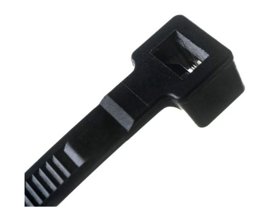 Ленточный хомут с нейлоновым язычком BERNER черный, 380x7.8 369986 – изображение 5