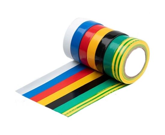 Универсальная изолента Grisard Electric набор разных цветов, 0,15x15 мм, 10 м, 7 шт. GRE-013-0101 