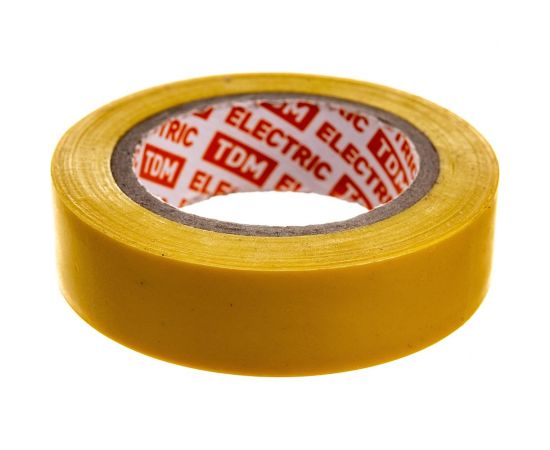 Изолента ПВХ TDM 0,13x15 мм желтая, 10 м SQ0526-0022 