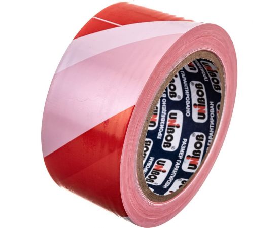 Сигнальная лента UNIBOB бело-красная 50 мм х 150 м 211777 