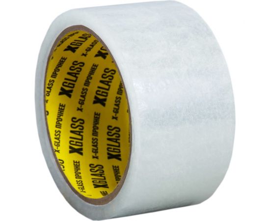 Упаковочная клейкая лента X-Glass прозрачная, 50 мм х 56 м УТ0000596 – изображение 2