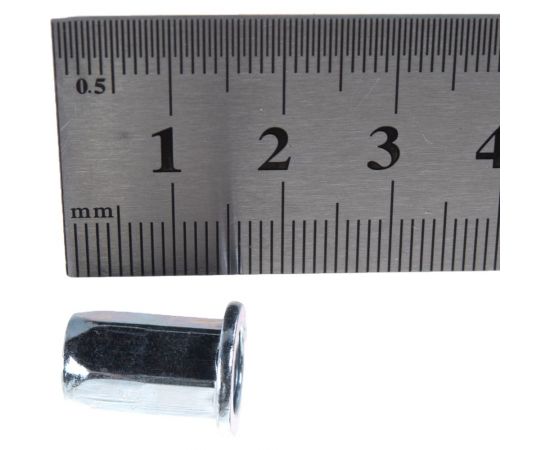 Заклепка-гайка ЦКИ М6х14.7 плоск. шестигранная СТ. Ц под пакет 0.8-3 мм, 500 шт. 50412 – изображение 2