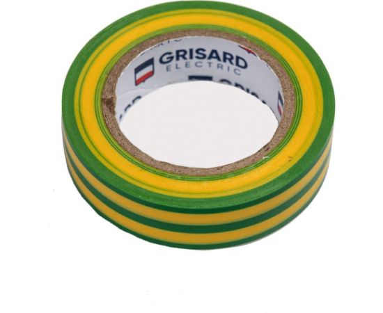 Универсальная изолента Grisard Electric 0,15x15 мм, желто-зеленая, 10 м, 10 шт. GRE-013-0023 – изображение 4