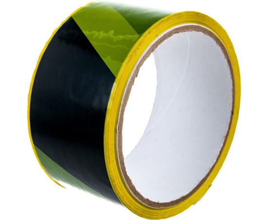 Хозяйственная разметочная лента Tech-Krep 50 мм, 33 м, 47 мкн, жёлто-чёрный 151932 – изображение 4