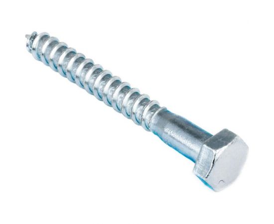 Сантехнический болт Стройбат DIN 571 10x120 белый цинк 10 шт 244611 