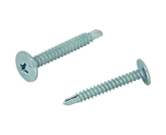 Саморез для металла с прессшайбой ЦКИ 4.2х25 сверлоконечный, Ц, уп. 1000 шт. 62082 