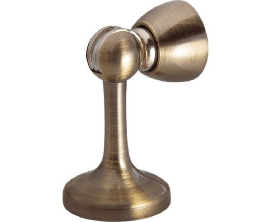 Ограничитель двери СКОБЯНОЙ с магнитом, настенный, медь 007696 