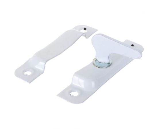 Форточная завертка СКОБЯНОЙ ЗФ-1, 2 шт., бел. 002375 