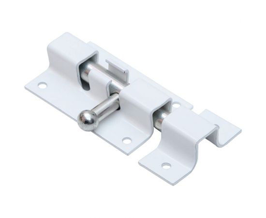 Прямоугольная задвижка СКОБЯНОЙ ШП-60 бел./цинк 002365 