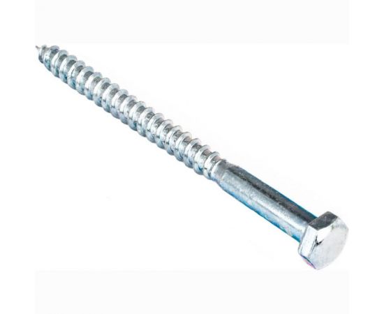 Сантехнический болт Стройбат DIN 571 8x70 белый цинк 20 шт 008941 