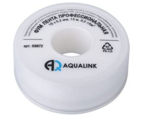 Профессиональная ФУМ лента AQUALINK 19х0,2 мм, 15 м 3872 