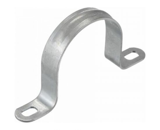 Оцинкованная скоба с двумя отверстиями Экопласт для трубы D50 мм, 50 шт. 43650-50 