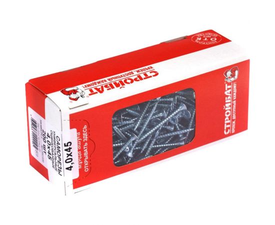 Универсальные оцинкованные саморезы Стройбат 4х45 мм 200 шт.2641030/075421 