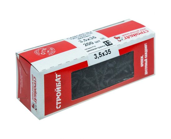 Саморез гипсокартон-дерево Стройбат 3.5x35 мм 200 шт. 2640004 223541 