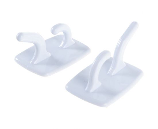 Самоклеящийся крючок Amig пластик, белый, 2 шт. в дисп. 204-40х24х24 BL 