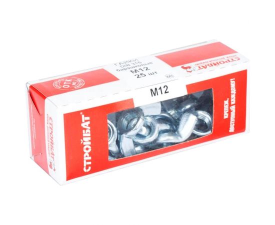 Барашковая гайка Стройбат DIN315 М12 белый цинк 25 шт 307640 – изображение 2