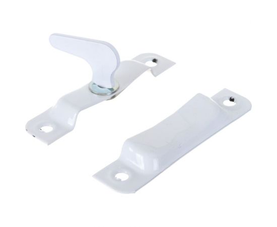 Форточная завертка СКОБЯНОЙ ЗФ-1, 2 шт., бел. 002375 – изображение 2