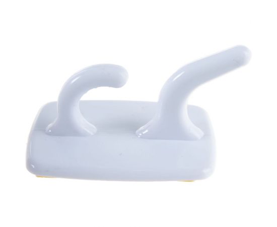 Самоклеящийся крючок Amig пластик, белый, 2 шт. в дисп. 204-40х24х24 BL – изображение 2