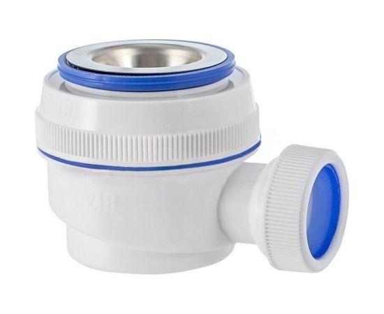 Сифон VIRPLAST МИНИ Элит 1.1/2 х40/50 с нерж.чашкой 70 мм и гибкой трубой 100320 – изображение 3