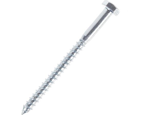 Сантехнический болт Стройбат DIN 571, 8x110 белый цинк 20 шт. 308020 – изображение 3