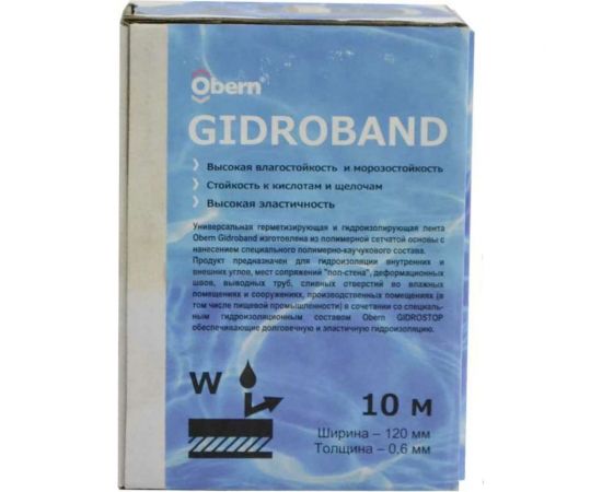 Гидроизолирующая лента Obern GIDROBAND 120 мм х 10 м 21199 – изображение 3