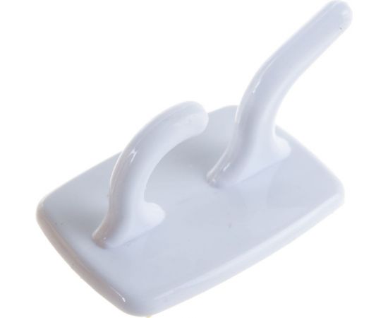 Самоклеящийся крючок Amig пластик, белый, 2 шт. в дисп. 204-40х24х24 BL – изображение 3