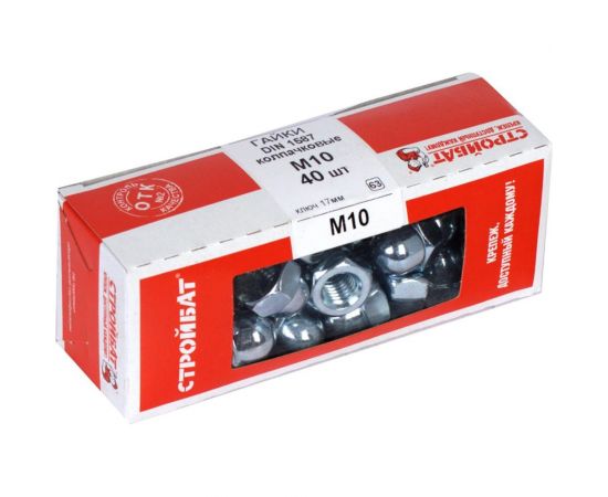 Колпачковая гайка Стройбат DIN1587 М10 белый цинк 307700 – изображение 3