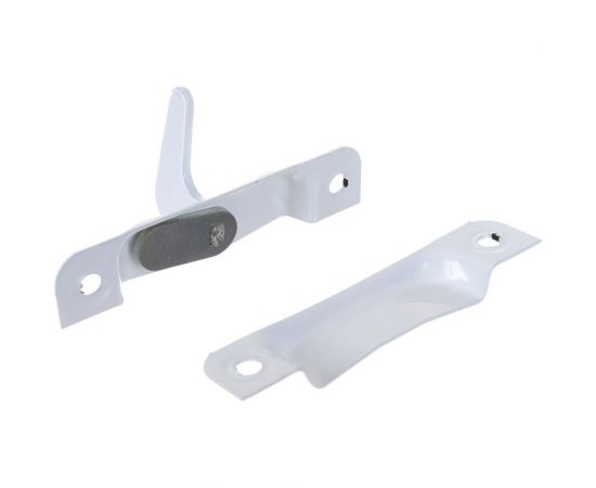 Форточная завертка СКОБЯНОЙ ЗФ-1, 2 шт., бел. 002375 – изображение 3