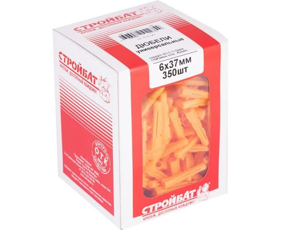 Универсальный дюбель Стройбат 6x37 мм 350 шт. 2520302 268980 – изображение 5