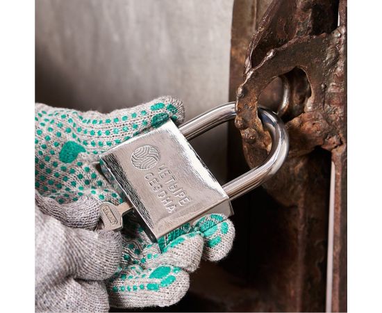 Навесной замок ЧЕТЫРЕ СЕЗОНА Сталь 70 мм 79-0037 – изображение 6