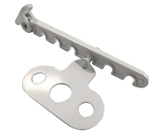 Ограничитель окна СКОБЯНОЙ металл., белый 008400 