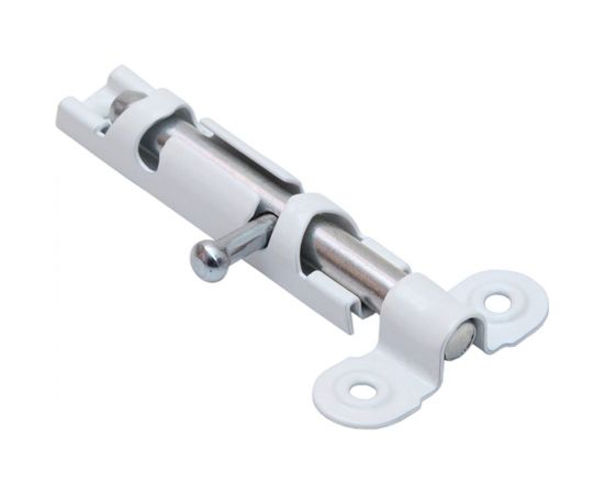 Накладная задвижка СКОБЯНОЙ ЗТ-12 малая, бел./цинк 002362 