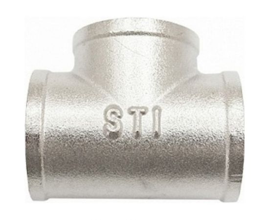 Тройник STI латунный Ду15 Ру16 никелированный D190-00074 