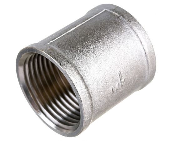 Муфта STI латунная Ду25 (1"") Ру16 никелированная, внутренняя резьба D270-00418 – изображение 2