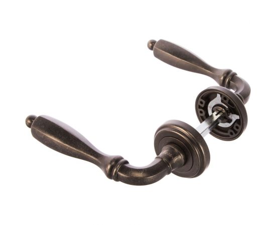 Дверная ручка НОРА-М Сегура застар. серебро 8827 – изображение 3