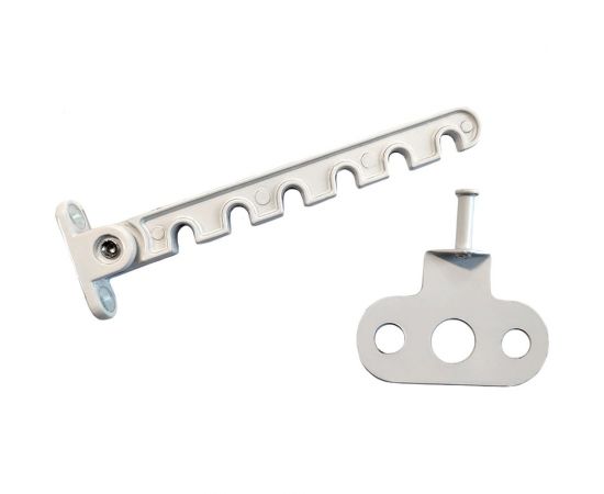 Ограничитель окна СКОБЯНОЙ металл., белый 008400 – изображение 3