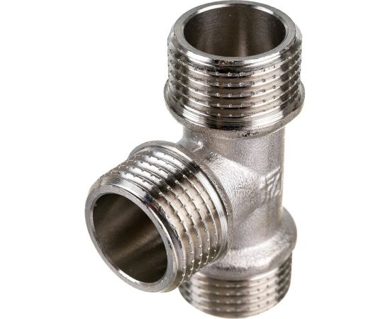 Тройник STI латунный Ду15 (1/2") Н-Н-Н никелированный D190-00073 – изображение 3