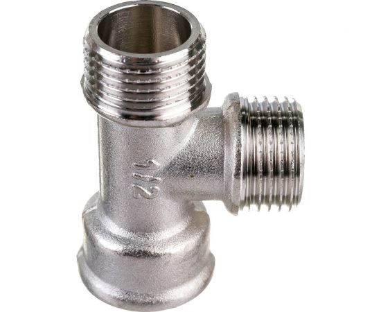 Тройник STI латунный Ду15 (1/2") В-Н-Н никелированный D270-05066 – изображение 4