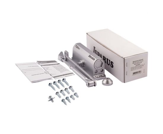 Дверной доводчик НОРА-М Isparus 420 морозостойкий, для дверей от 40 до 90 кг, серебро 18721 – изображение 4