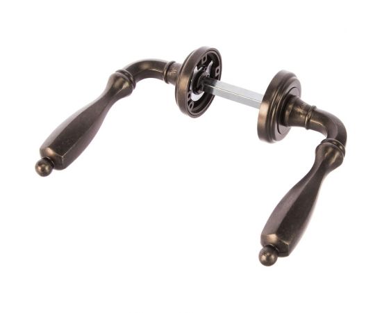 Дверная ручка НОРА-М Сегура застар. серебро 8827 – изображение 4