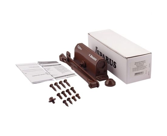 Дверной доводчик НОРА-М Isparus 420 морозостойкий, для дверей от 40 до 90 кг, коричневый 18722 – изображение 4