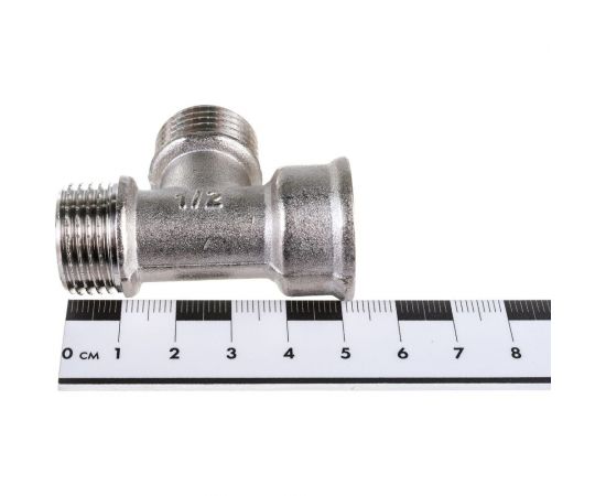 Тройник STI латунный Ду15 (1/2") В-Н-Н никелированный D270-05066 – изображение 5