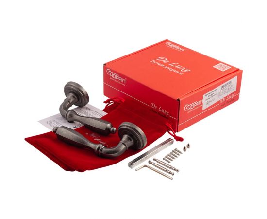 Дверная ручка НОРА-М Сегура застар. серебро 8827 – изображение 7