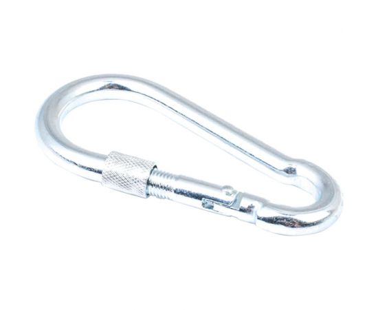 Карабин с предоxранительной гайкой Fixbox DIN5299D 12 мм белый цинк 1 шт 243450 