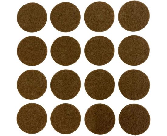 Самоклеящийся фетровый пункт Локри D20 мм, коричневый, 16 шт. 93762 