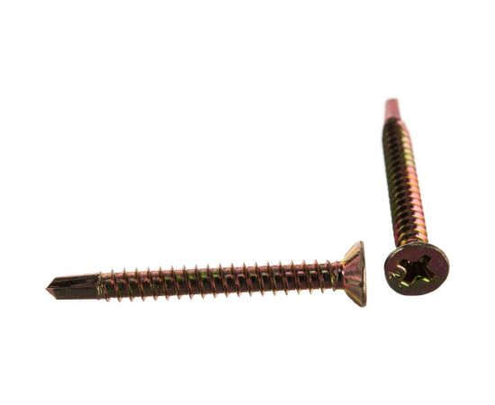 Оконный саморез Метизный двор 3,9x35 сверло, желтый, 12 шт. 4690441000460 