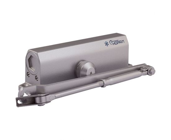 Дверной доводчик 740DA морозостойкий, для дверей от 60 до 110 кг, серый 18684 